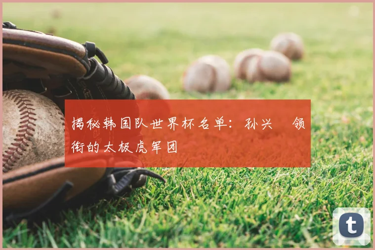 揭秘韩国队世界杯名单:孙兴慜领衔的太极虎军团