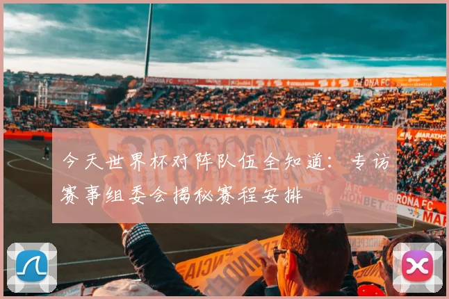 今天世界杯对阵队伍全知道：专访赛事组委会揭秘赛程安排
